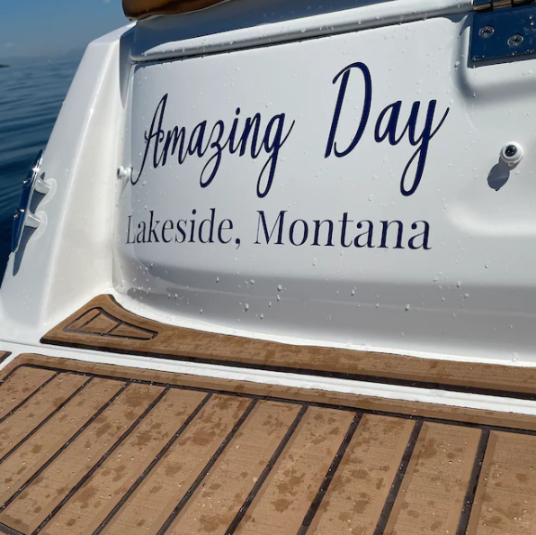 Love our boat decal! It was as described and got here quickly! Thanks!