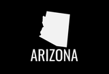 Arizona State Map Car Decal - Permanent Vinyl Sticker for Cars, Vehicle, Doors, Windows, Laptop, and more!