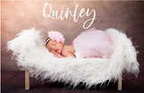 Personalized Baby Girl Name Vinyl Wall Decal for Nursery, Crib, Bedroom, Door Decor, for Kid, Children, Women,