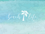 Beach Life Car Decal - Permanent Vinyl Sticker for Cars, Vehicle, Doors, Windows, Laptop, and more!