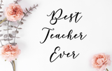 Best Teacher Ever Decal - Teacher/Educator/Graduation/Teacher Appreciation/Graduate Vinyl Decals for Home, Gifts, Businesses and More!