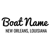 Personalized Boat Name Vinyl Decal with Hailing Port State - Permanent Marine-Grade for Signs, Speed boat, Fishing Vessel, Watercraft