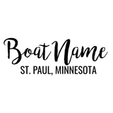 Personalized Boat Name Vinyl Decal with Hailing Port State - Permanent Marine-Grade for Signs, Speed boat, Fishing Vessel, Watercraft C20, B1