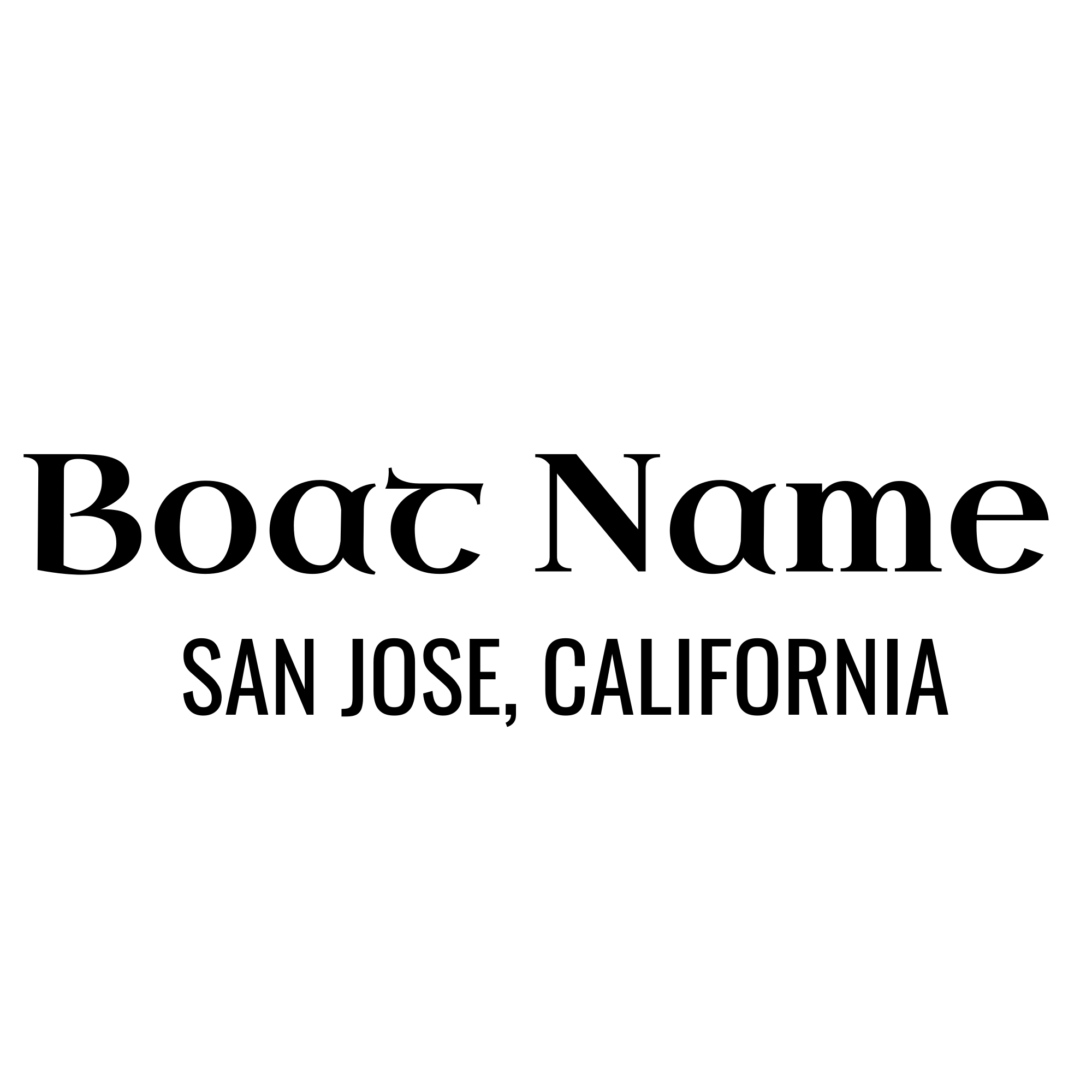 Personalized Boat Name Vinyl Decal with Hailing Port State - Permanent Marine-Grade for Signs, Speed boat, Fishing Vessel, Watercraft D30, B1