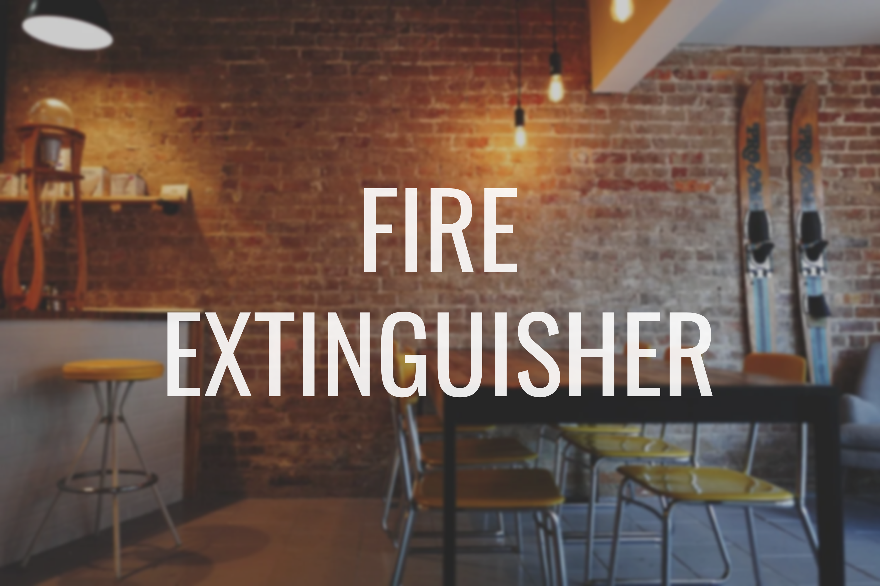 Fire Extinguisher Decal - Vinyl Sticker for Businesses, Stores, Bars, Coffee Shops, Eatery, Cafeteria, Food Truck!