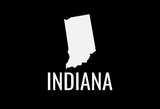 Indiana State Map Car Decal - Permanent Vinyl Sticker for Cars, Vehicle, Doors, Windows, Laptop, and more!