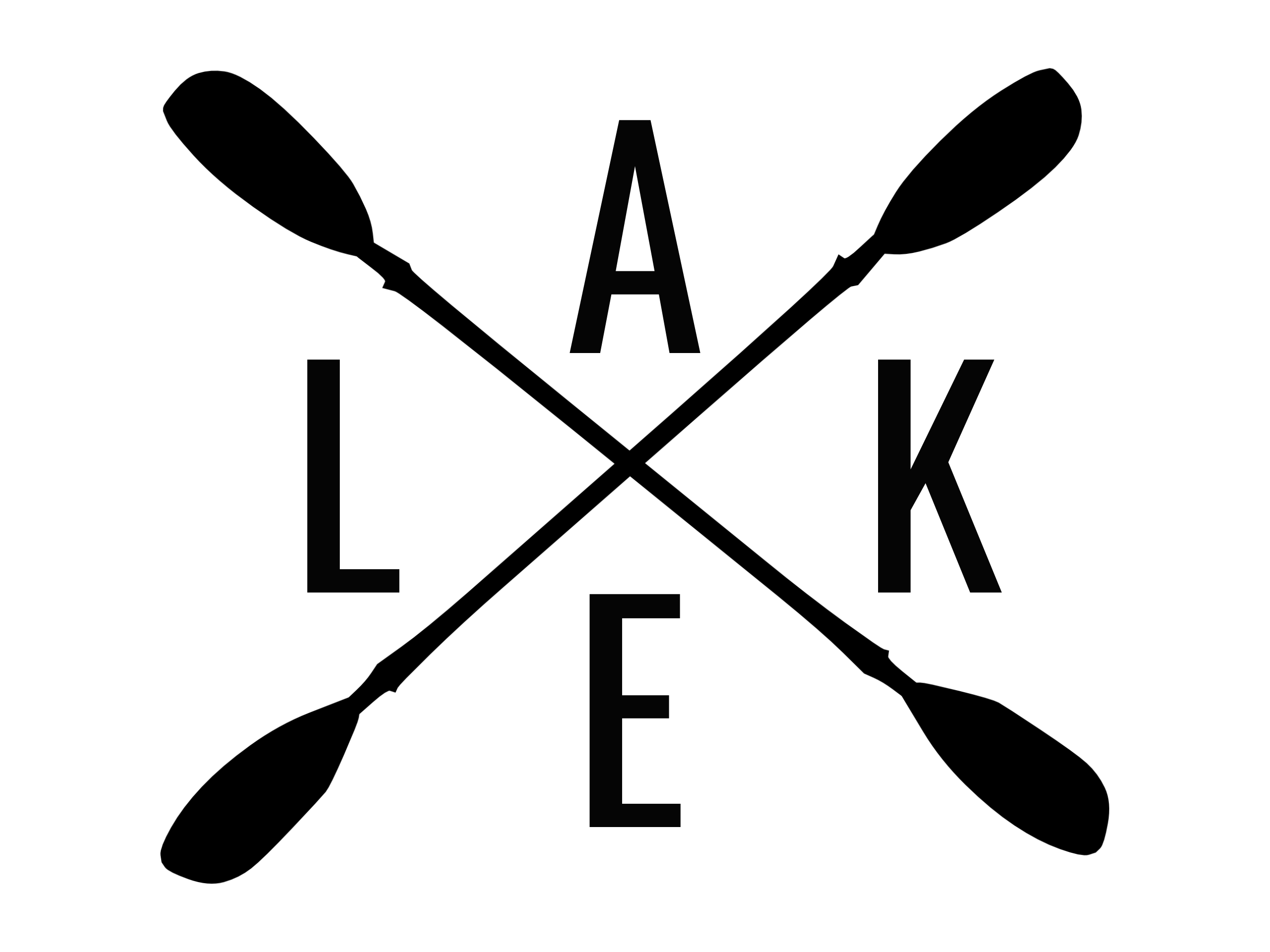 LAKE with Oars Decal - Permanent Vinyl Sticker for Cars, Vehicle, Doors, Windows, Laptop, and more!