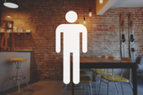 Men Restroom Symbol Decal - Vinyl Sticker for Businesses, Stores, Bars, Coffee Shops, Eatery, Cafeteria, Food Truck!