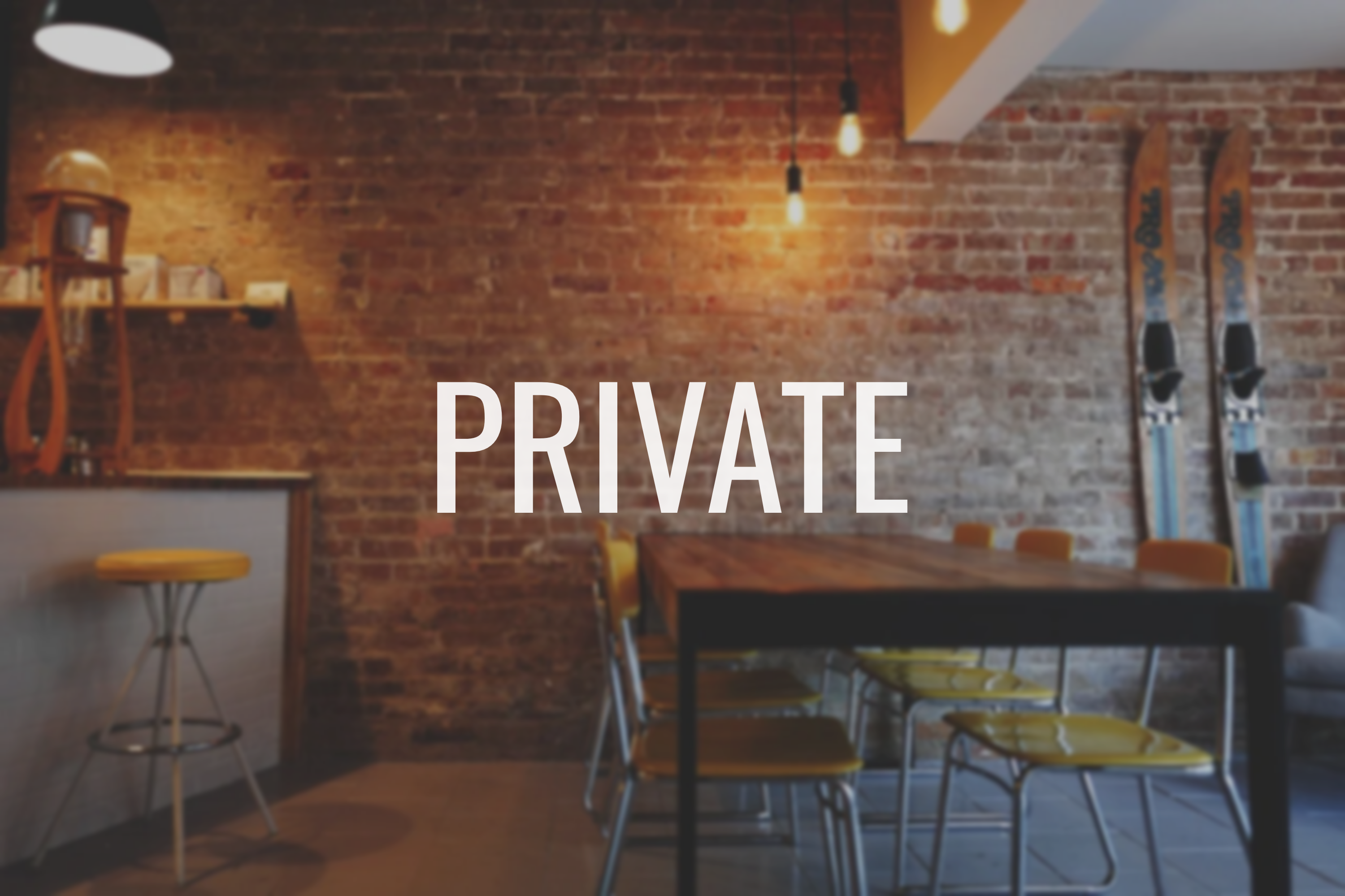 Private Decal - Vinyl Sticker for Businesses, Stores, Bars, Coffee Shops, Eatery, Cafeteria, Food Truck!