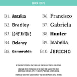 Personalized Baby Girl Name Vinyl Wall Decal for Nursery, Crib, Bedroom, Door Decor, for Kid, Children, Women,