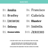 Personalized Baby Girl Name Vinyl Wall Decal for Nursery, Crib, Bedroom, Door Decor, for Kid, Children, Women,