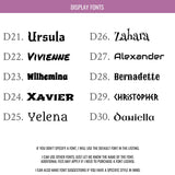 Personalized Baby Girl Name Vinyl Wall Decal for Nursery, Crib, Bedroom, Door Decor, for Kid, Children, Women,