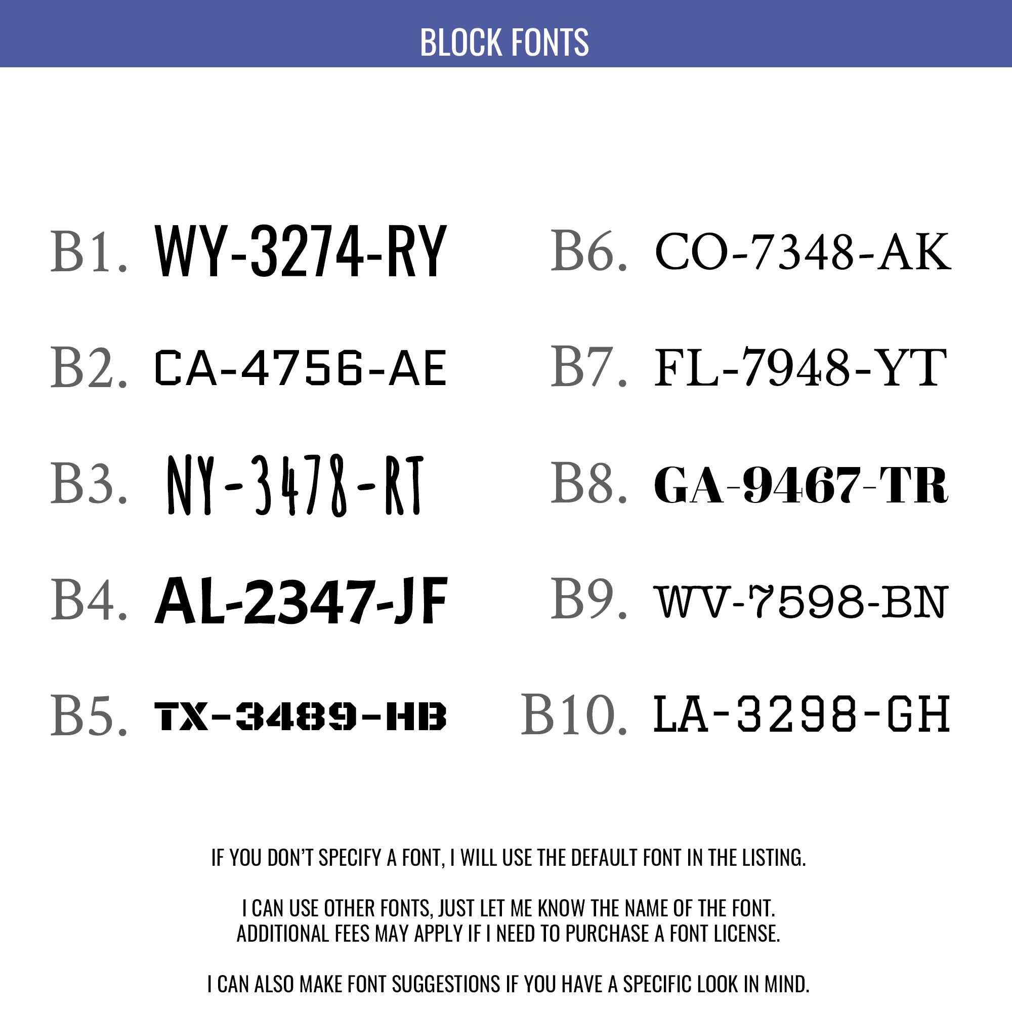 Boat Registration Decal - One Pair B4