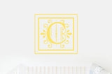 Monogram C Vinyl Decal for Walls, Nursery, Toddler Room, Crib, Kid's Room, Door Decor,