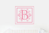 Monogram B Decal - Sticky Vinyl for Walls, Living Room, Nursery, Toddler Room, Crib, Kid's Room, Door Decor,
