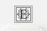 Monogram E Vinyl Decal for Walls, Nursery, Toddler Room, Crib, Kid's Room, Door Decor,