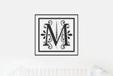 Monogram M Vinyl Decal for Wall Decor, Nursery, Toddler Room, Crib, Kid's Room, Door Decor,