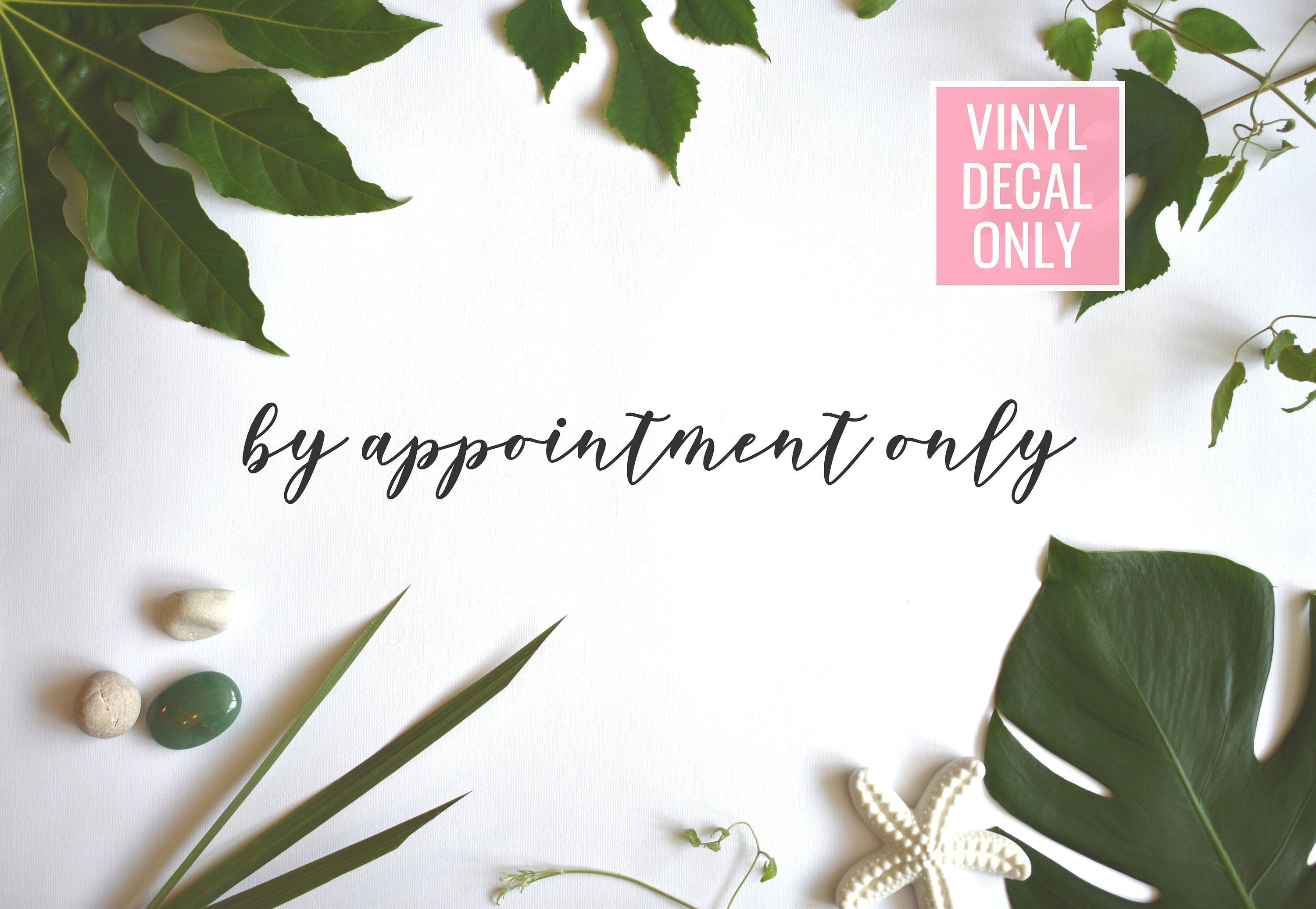 By Appointment Only Decal - Vinyl Decals for Shops, Spa, Hair Salon, Barber Shop, Restaurants, Businesses, and More!