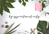 By Appointment Only Decal - Vinyl Decals for Shops, Spa, Hair Salon, Barber Shop, Restaurants, Businesses, and More!