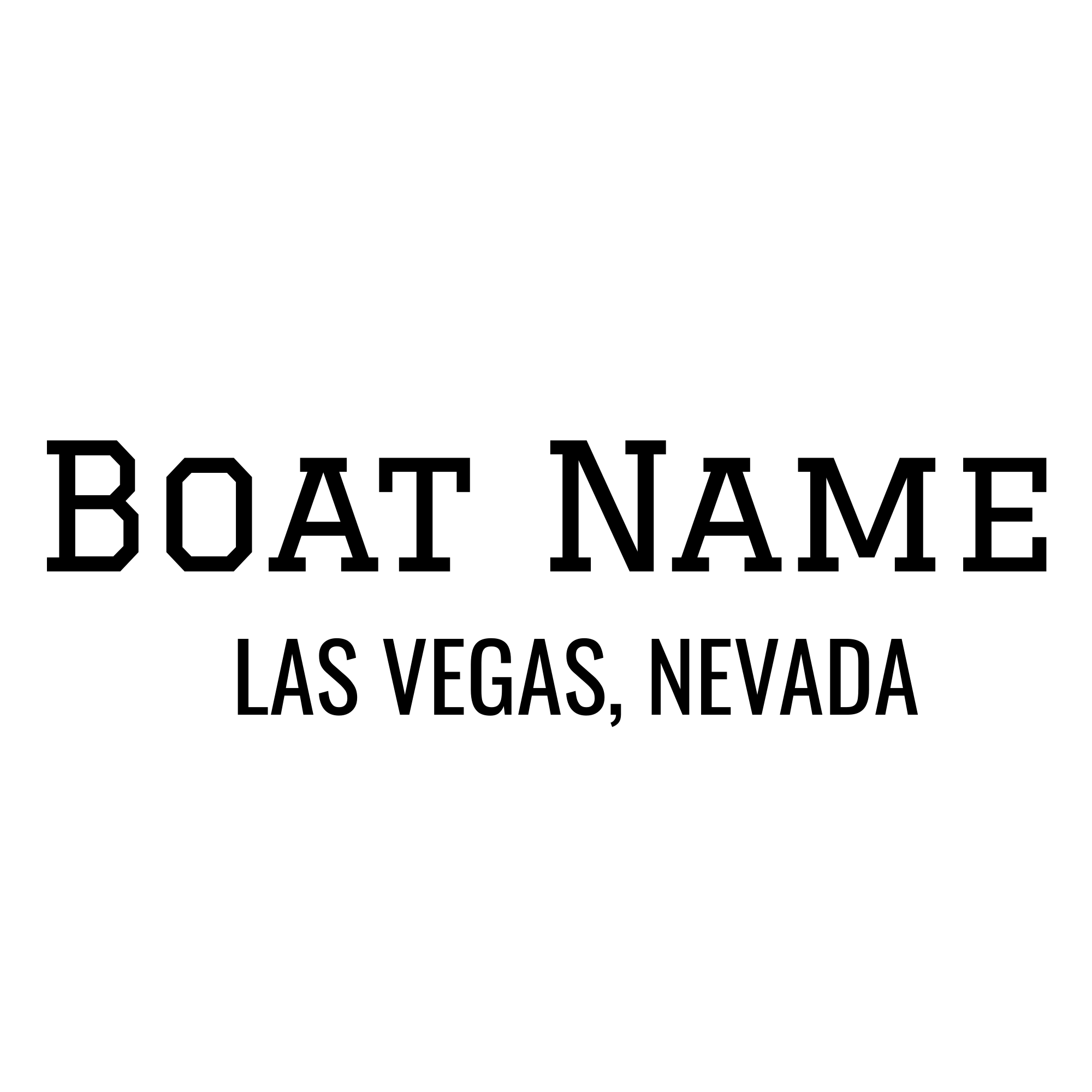 Personalized Boat Name Vinyl Decal with Hailing Port State - Permanent Marine-Grade for Signs, Speed boat, Fishing Vessel, Watercraft B10