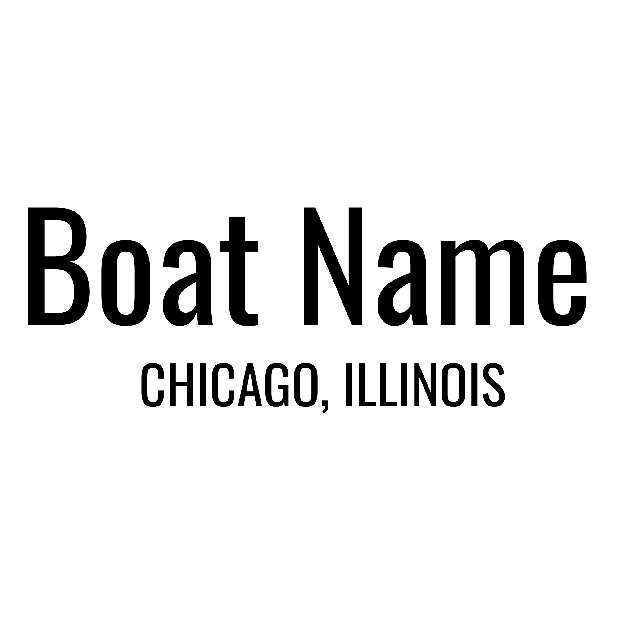 Personalized Boat Name Vinyl Decal with Hailing Port State - Permanent Marine-Grade for Signs, Speed boat, Fishing Vessel, Watercraft B1, B1