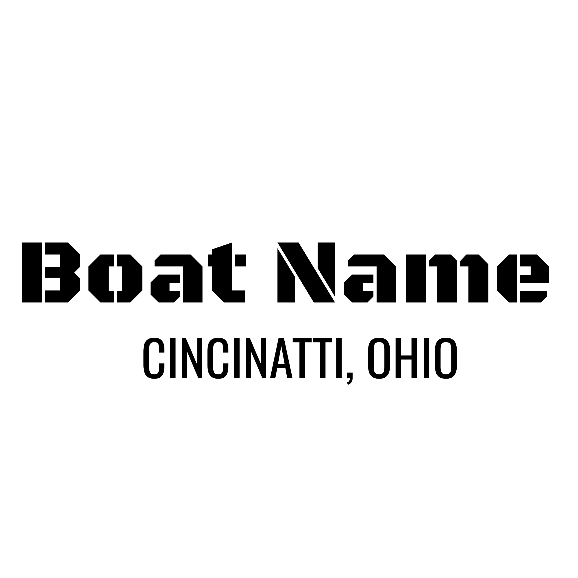 Personalized Boat Name Vinyl Decal with Hailing Port State - Permanent Marine-Grade for Signs, Speed boat, Fishing Vessel, Watercraft B5, B1