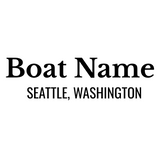 Personalized Boat Name Vinyl Decal with Hailing Port State - Permanent Marine-Grade for Signs, Speed boat, Fishing Vessel, Watercraft B7, B1