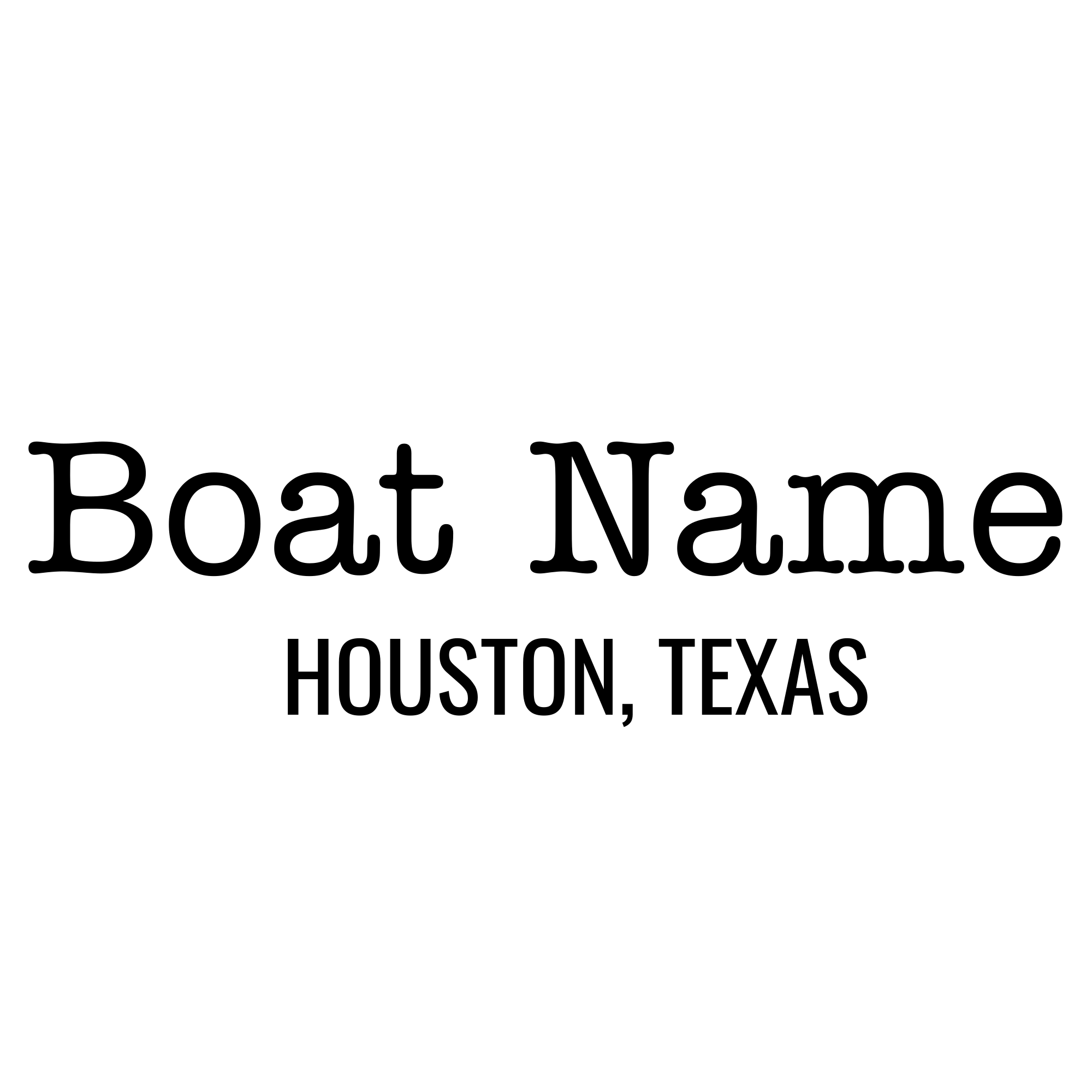 Personalized Boat Name Vinyl Decal with Hailing Port State - Permanent Marine-Grade for Signs, Speed boat, Fishing Vessel, Watercraft B9, B1