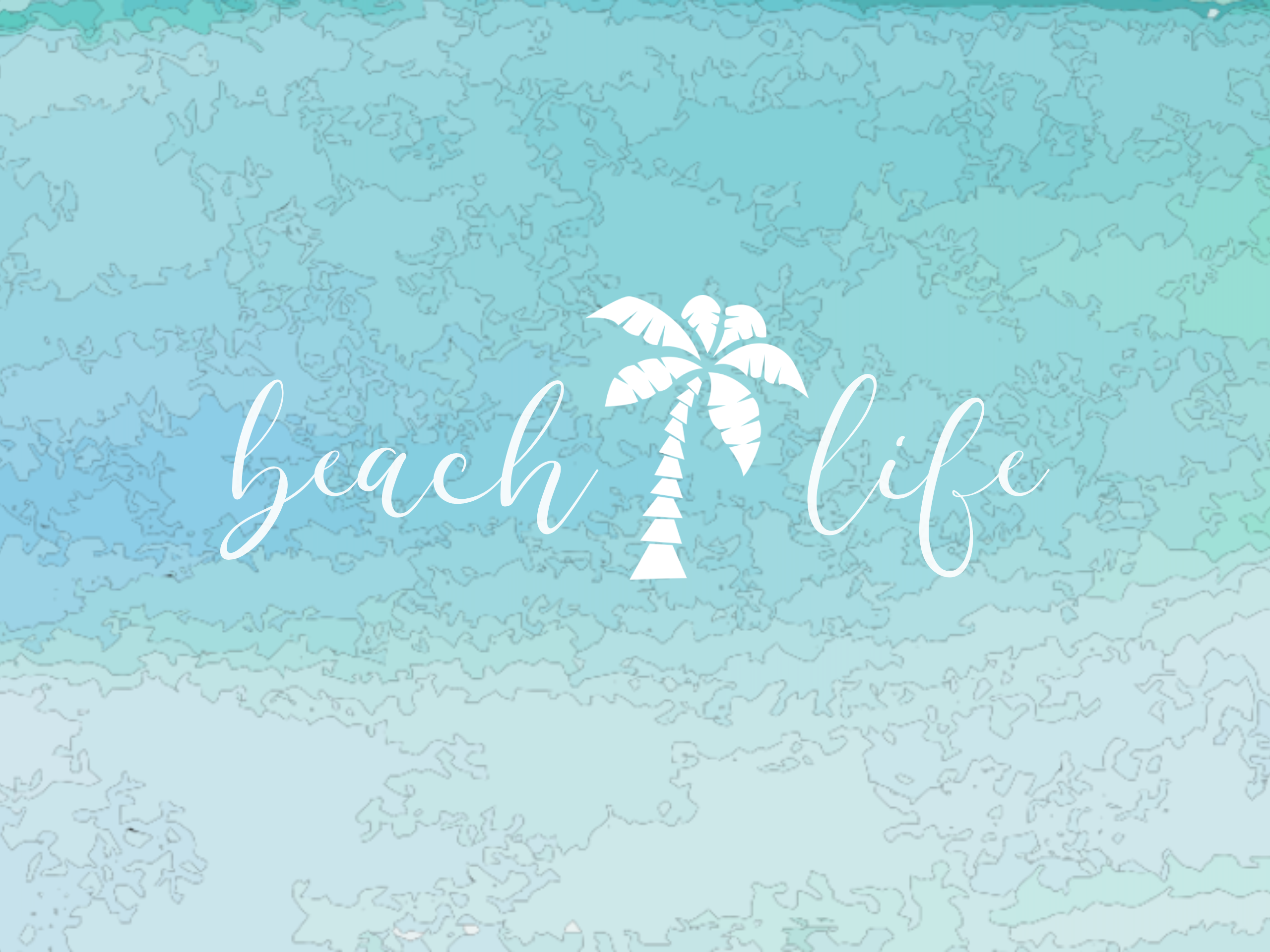 Beach Life Car Decal - Permanent Vinyl Sticker for Cars, Vehicle, Doors, Windows, Laptop, and more!