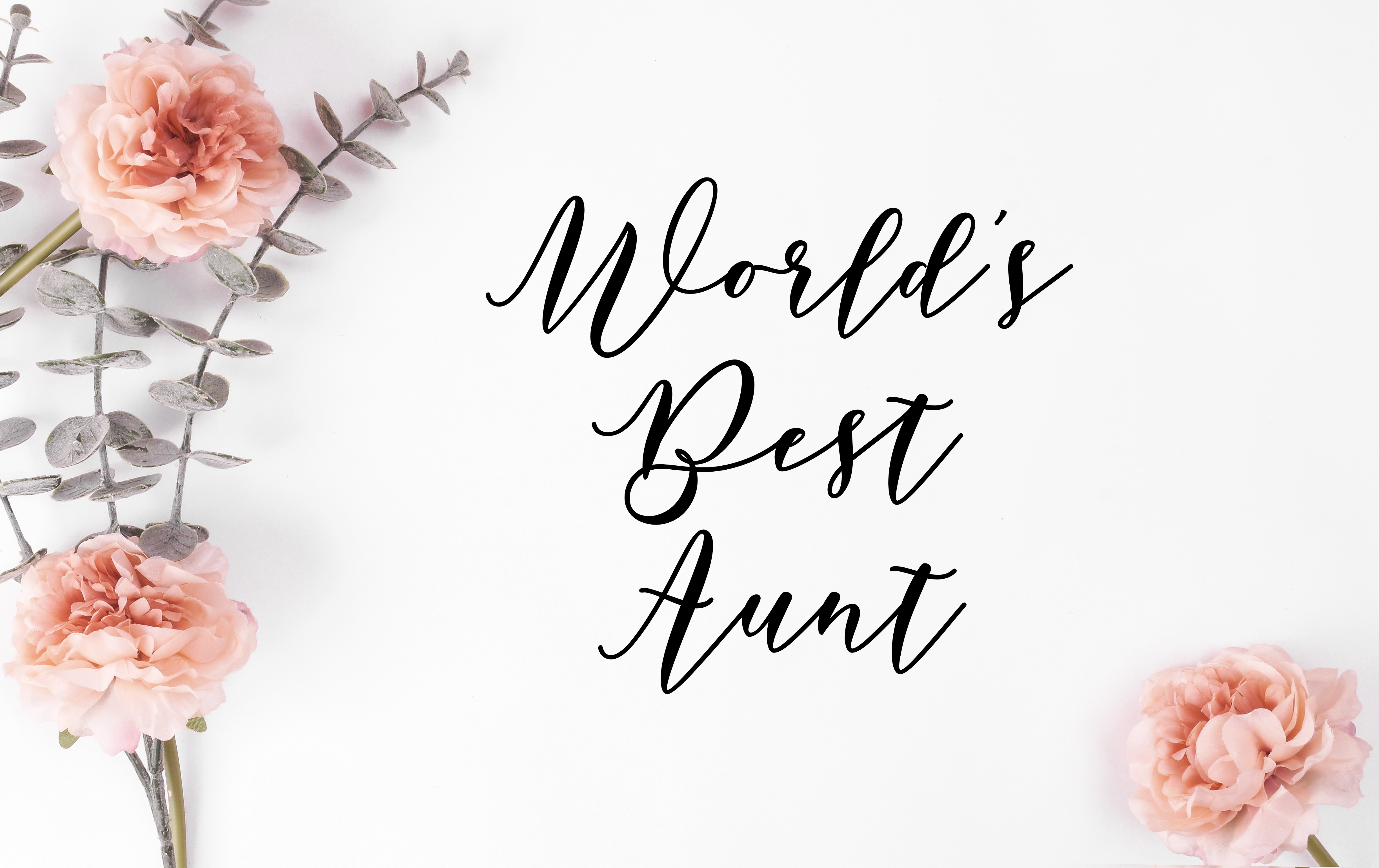 World's Best Aunt Decal - Holiday Aunt/Mother/Mom Vinyl Decals for Home, Gifts, Businesses and More!