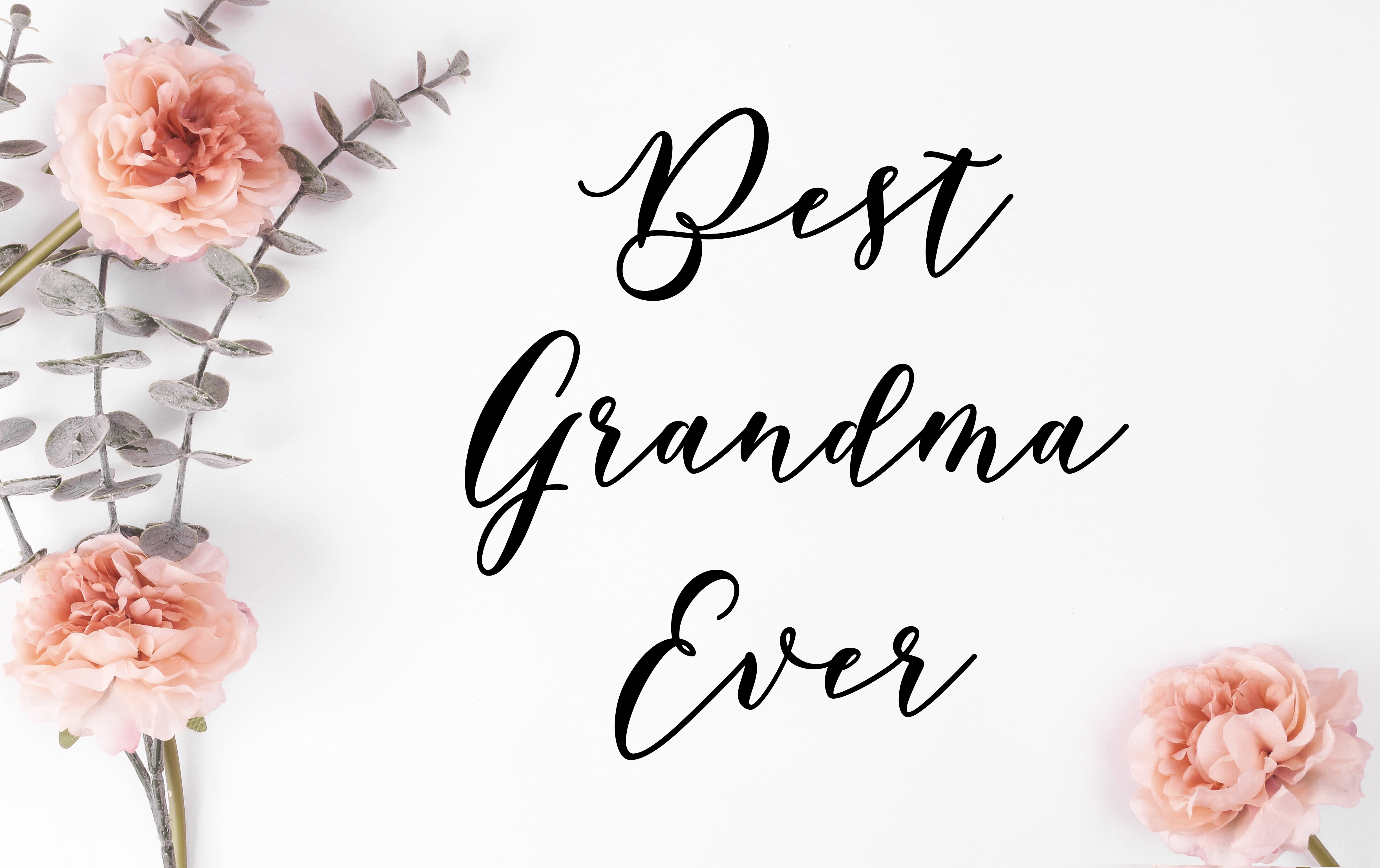 Best Grandma Ever Decal - Holiday Grandma/Nana/Gigi/Grammie/Mother/Mom Vinyl Decals for Home, Gifts, Businesses and More! C16