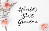 World's Best Grandma Decal - Holiday Grandma/Nana/Gigi/Grammie/Mother/Mom Vinyl Decals for Home, Gifts, Businesses and More!