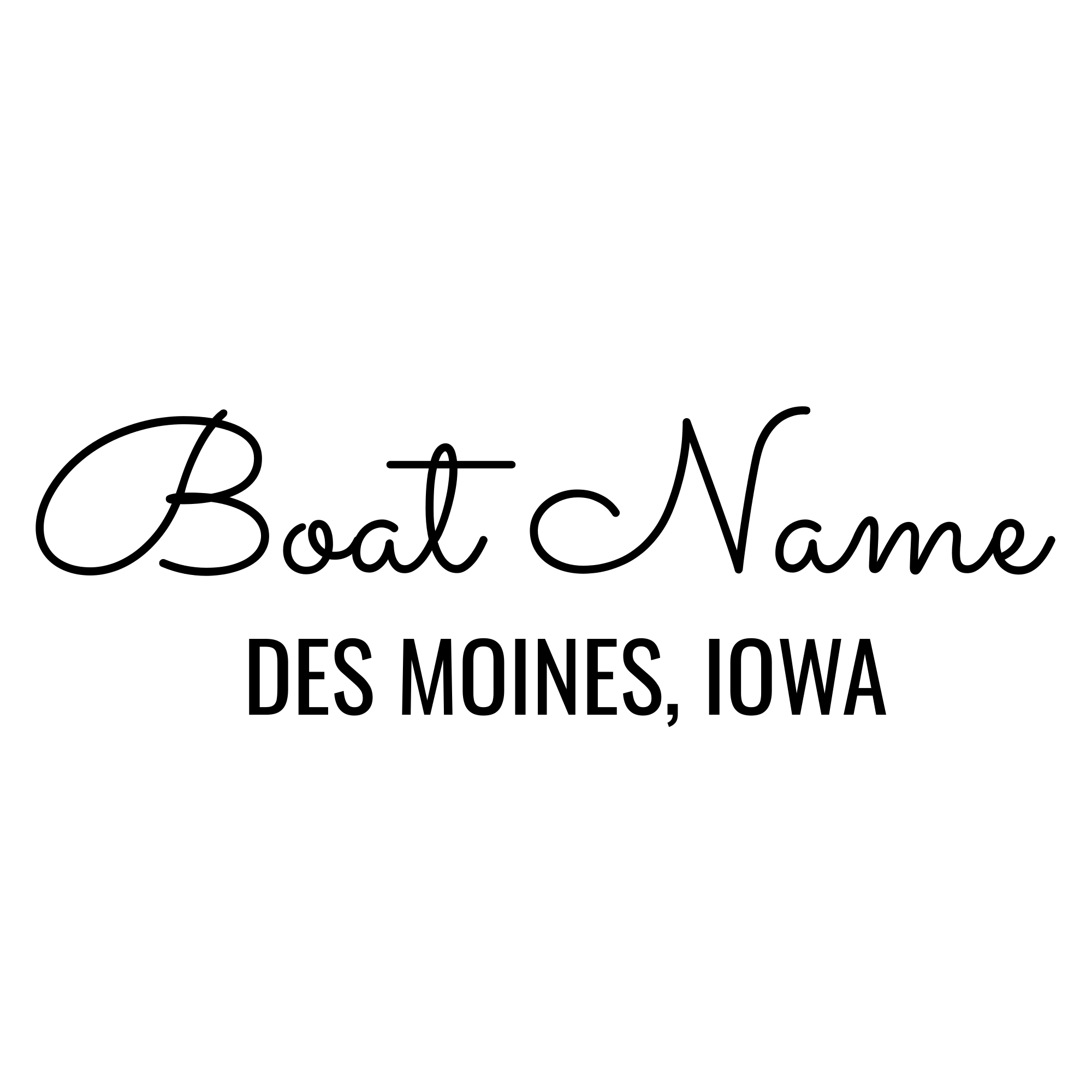Personalized Boat Name Vinyl Decal with Hailing Port State - Permanent Marine-Grade for Signs, Speed boat, Fishing Vessel, Watercraft C13, B1