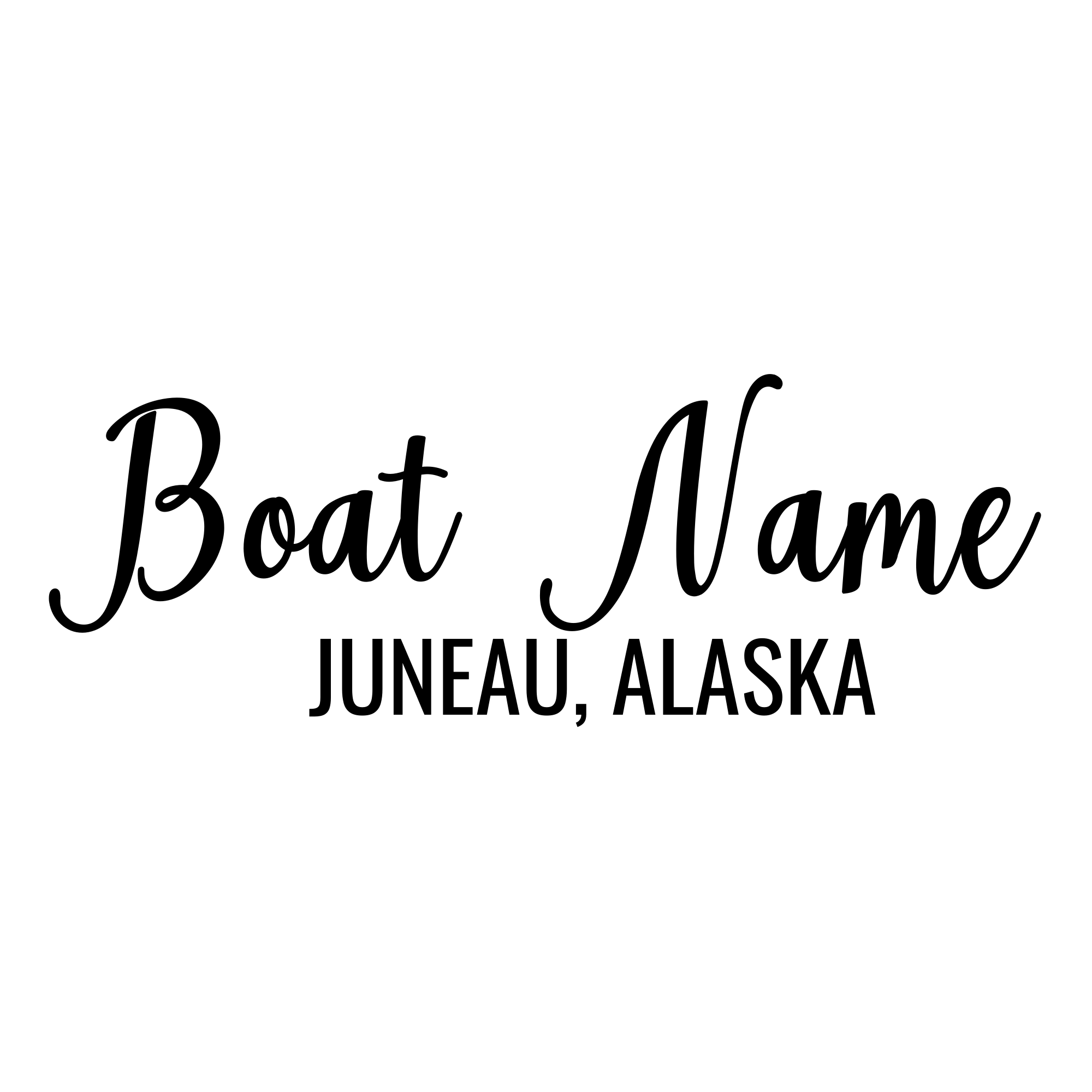 Personalized Boat Name Vinyl Decal with Hailing Port State - Permanent Marine-Grade for Signs, Speed boat, Fishing Vessel, Watercraft C14, B1