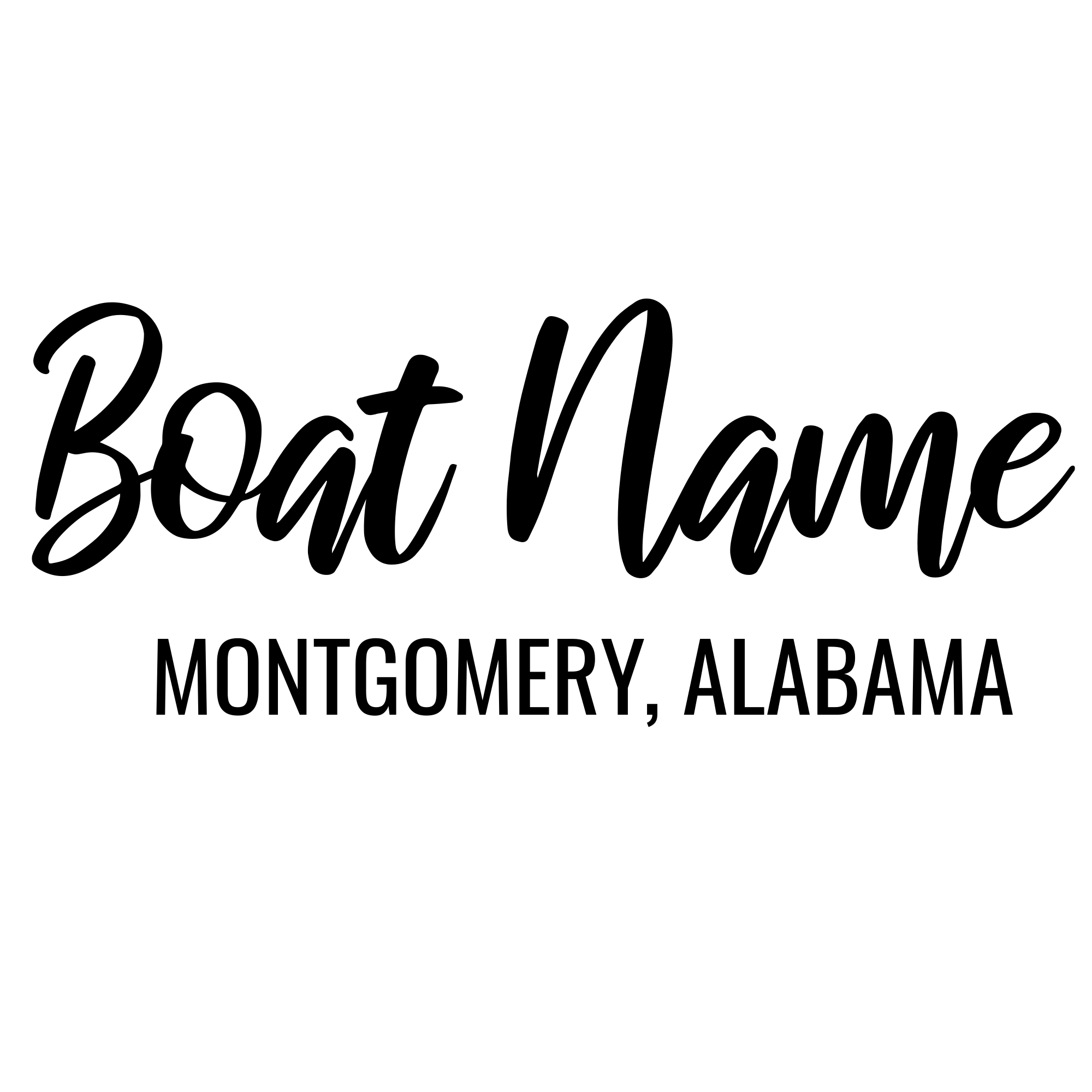 Personalized Boat Name Vinyl Decal with Hailing Port State - Permanent Marine-Grade for Signs, Speed boat, Fishing Vessel, Watercraft C15, B1