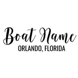 Personalized Boat Name Vinyl Decal with Hailing Port State - Permanent Marine-Grade for Signs, Speed boat, Fishing Vessel, Watercraft C18, B1