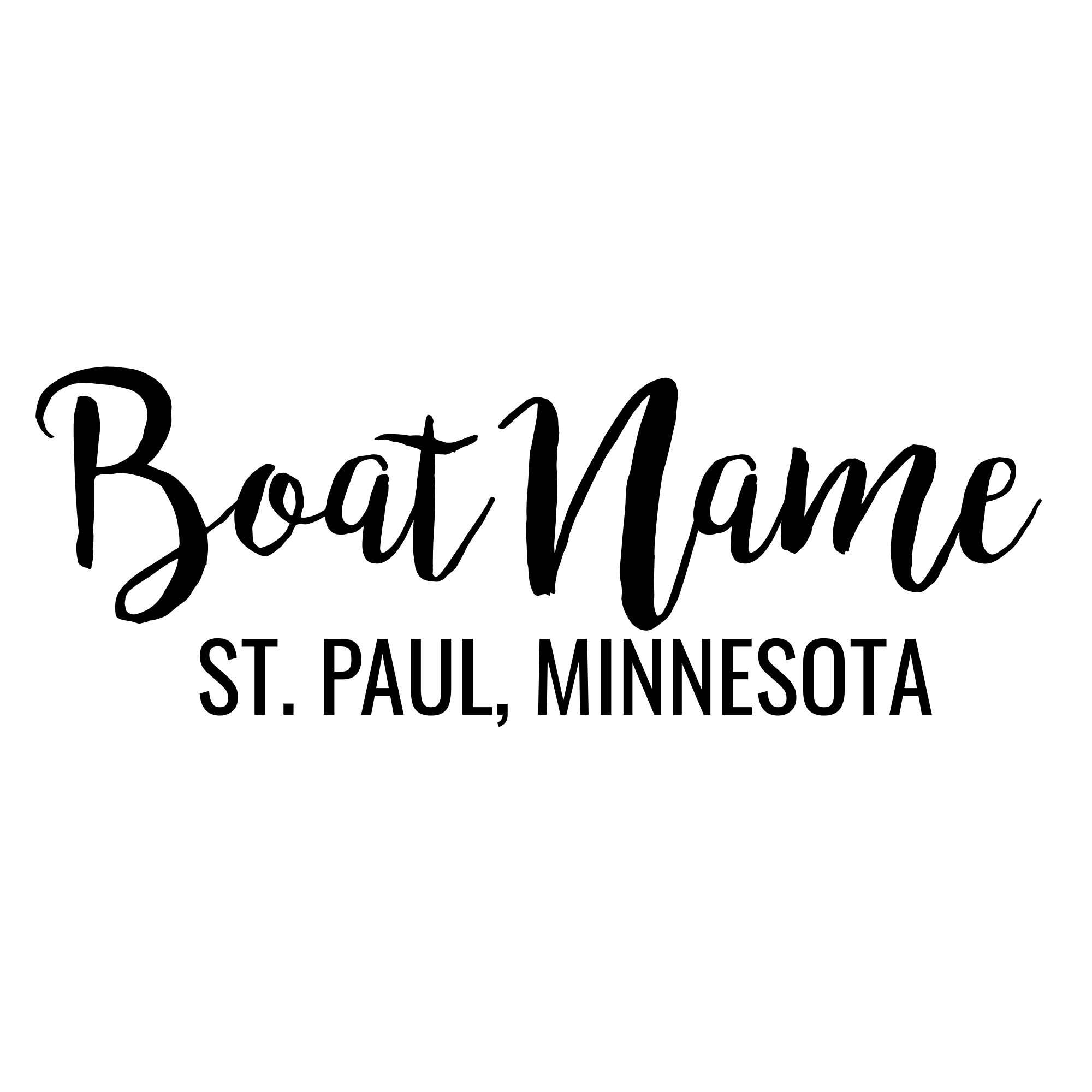Personalized Boat Name Vinyl Decal with Hailing Port State - Permanent Marine-Grade for Signs, Speed boat, Fishing Vessel, Watercraft C20, B1