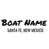 Personalized Boat Name Vinyl Decal with Hailing Port State - Permanent Marine-Grade for Signs, Speed boat, Fishing Vessel, Watercraft D22