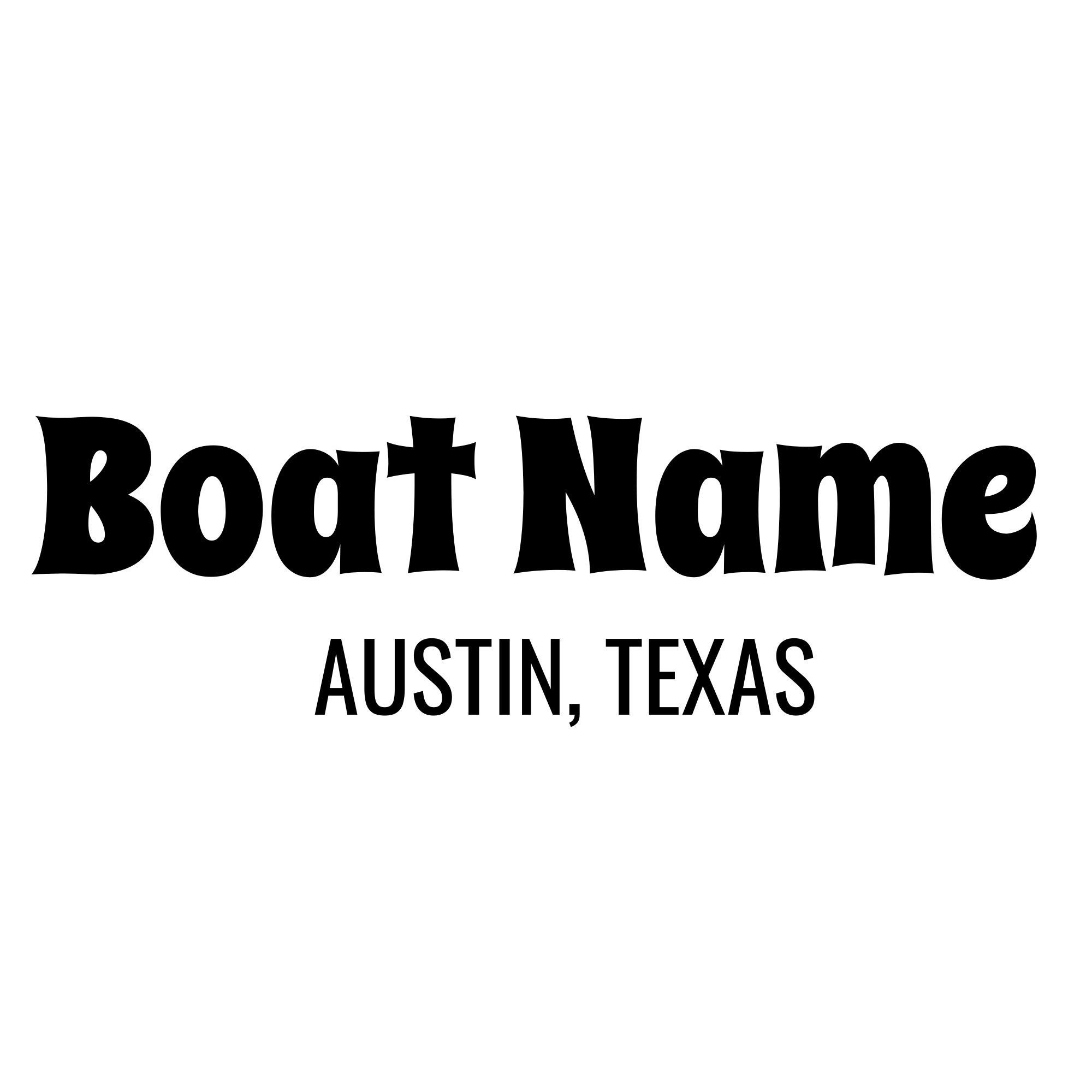 Personalized Boat Name Vinyl Decal with Hailing Port State - Permanent Marine-Grade for Signs, Speed boat, Fishing Vessel, Watercraft D23, B1