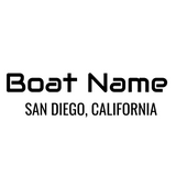 Personalized Boat Name Vinyl Decal with Hailing Port State - Permanent Marine-Grade for Signs, Speed boat, Fishing Vessel, Watercraft D27, B1