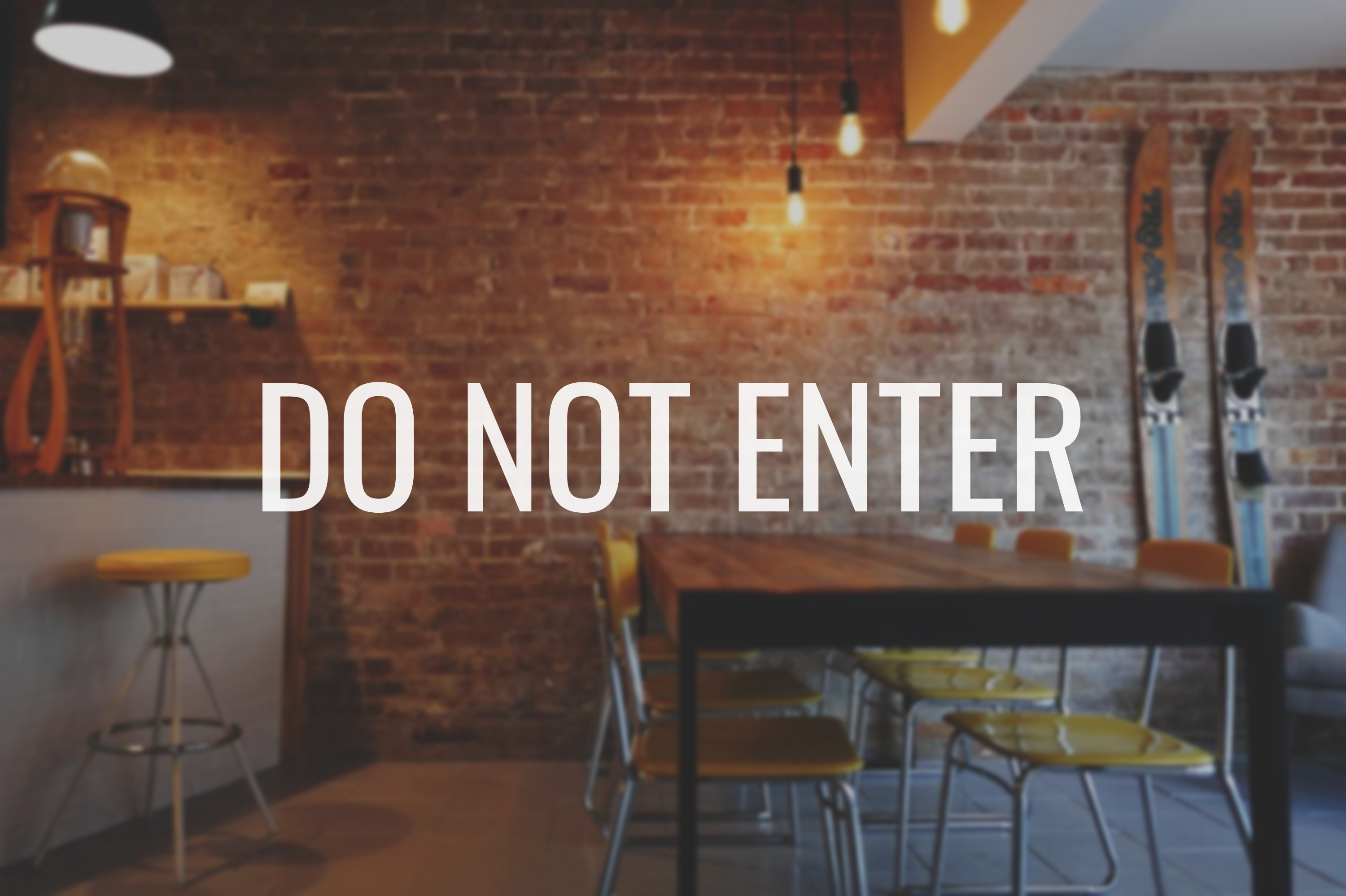 Do Not Enter decal - Vinyl Sticker for Businesses, Stores, Bars, Coffee Shops, Eatery, Cafeteria, Food Truck!