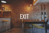 Exit decal - Vinyl Sticker for Businesses, Stores, Bars, Coffee Shops, Eatery, Cafeteria, Food Truck!