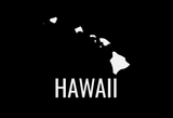 Hawaii State Map Car Decal - Permanent Vinyl Sticker for Cars, Vehicle, Doors, Windows, Laptop, and more!