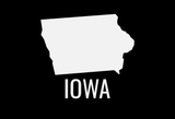 Iowa State Map Car Decal - Permanent Vinyl Sticker for Cars, Vehicle, Doors, Windows, Laptop, and more!
