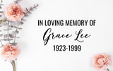In Loving Memory Decal - In Loving Memory/Memorial Vinyl Decals for Home, Gifts, Businesses and More!
