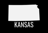 Kansas State Map Car Decal - Permanent Vinyl Sticker for Cars, Vehicle, Doors, Windows, Laptop, and more!