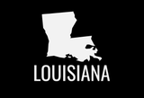 Louisiana State Map Car Decal - Permanent Vinyl Sticker for Cars, Vehicle, Doors, Windows, Laptop, and more!