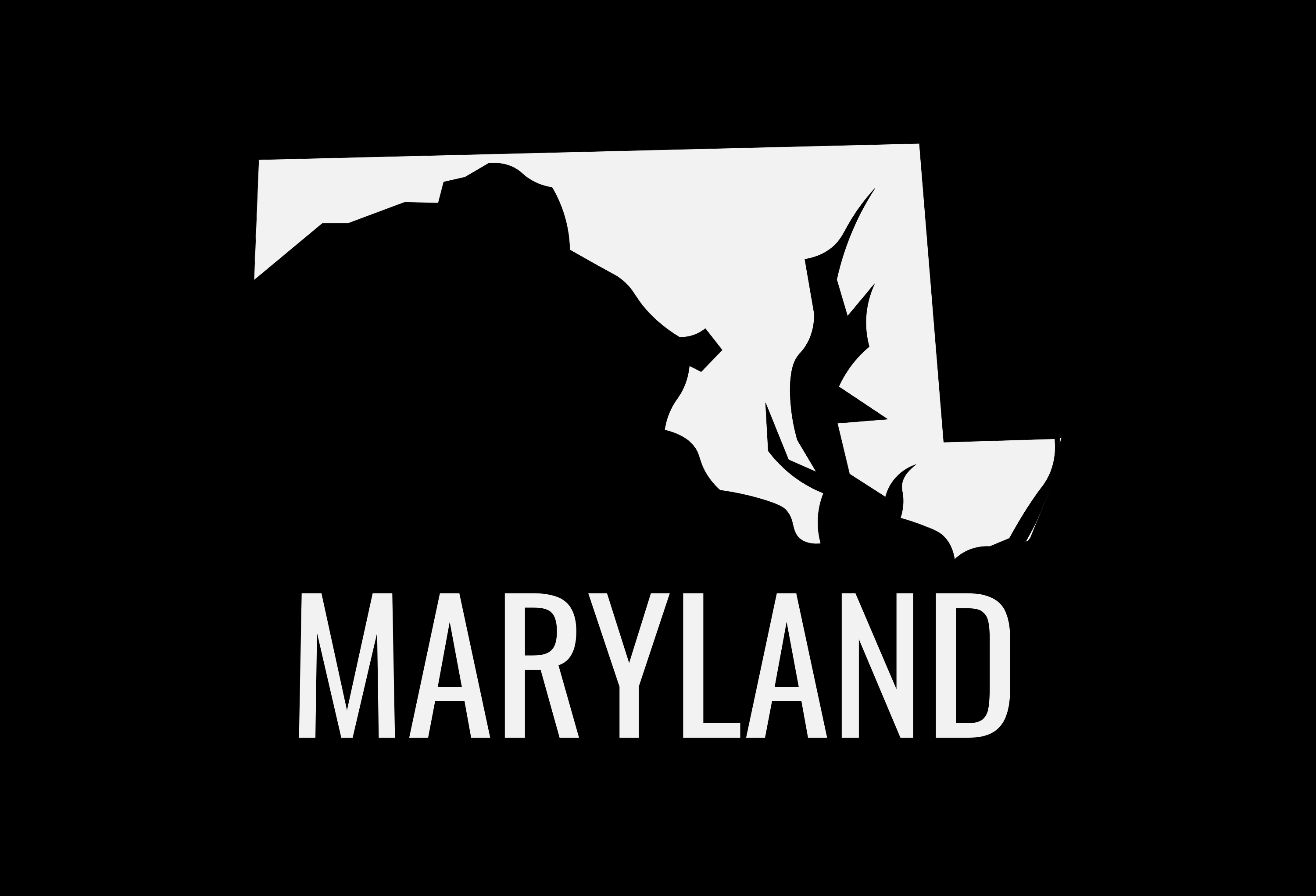 Maryland State Map Car Decal - Permanent Vinyl Sticker for Cars, Vehicle, Doors, Windows, Laptop, and more!