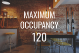 Maximum Occupancy Decal - Vinyl Sticker for Businesses, Stores, Bars, Coffee Shops, Eatery, Cafeteria, Food Truck!
