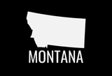 Montana State Map Car Decal - Permanent Vinyl Sticker for Cars, Vehicle, Doors, Windows, Laptop, and more!